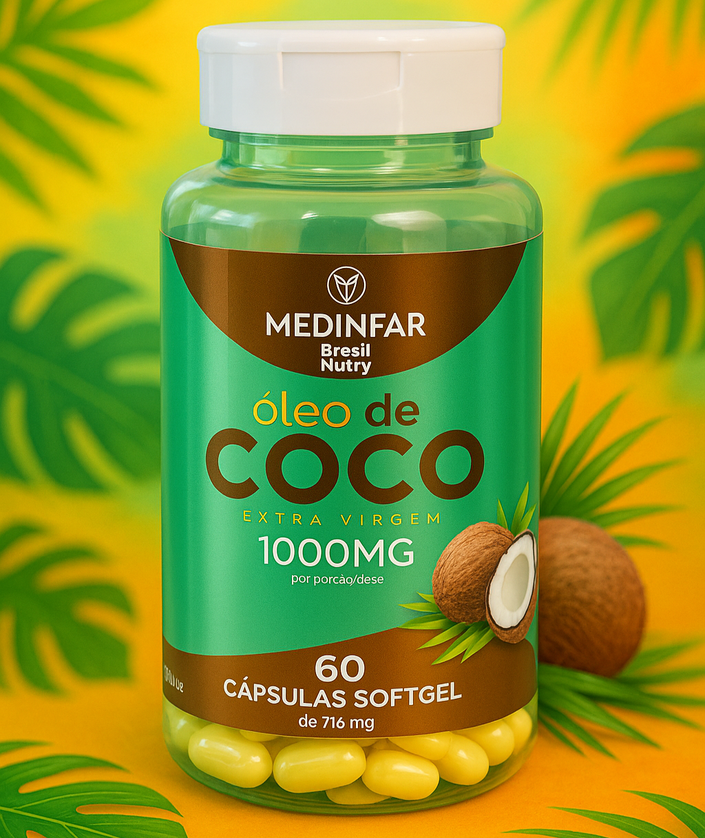 Óleo de Coco Extra Virgem 1000mg